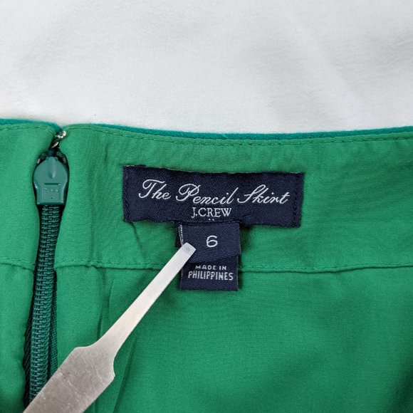 NWOT J Crew Factory Teal Pencil Skirt in Double-Serge Wool - Picture 3 of 6